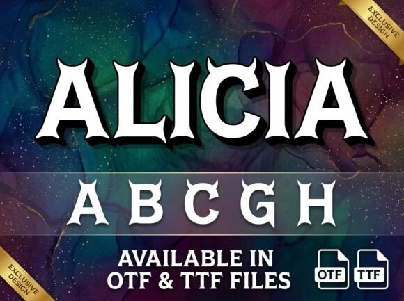 Alicia: The Decorative Display Font for Bold Branding