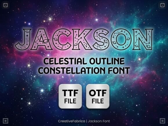 Jackson: Typography Meets Astrology for Cosmic Design